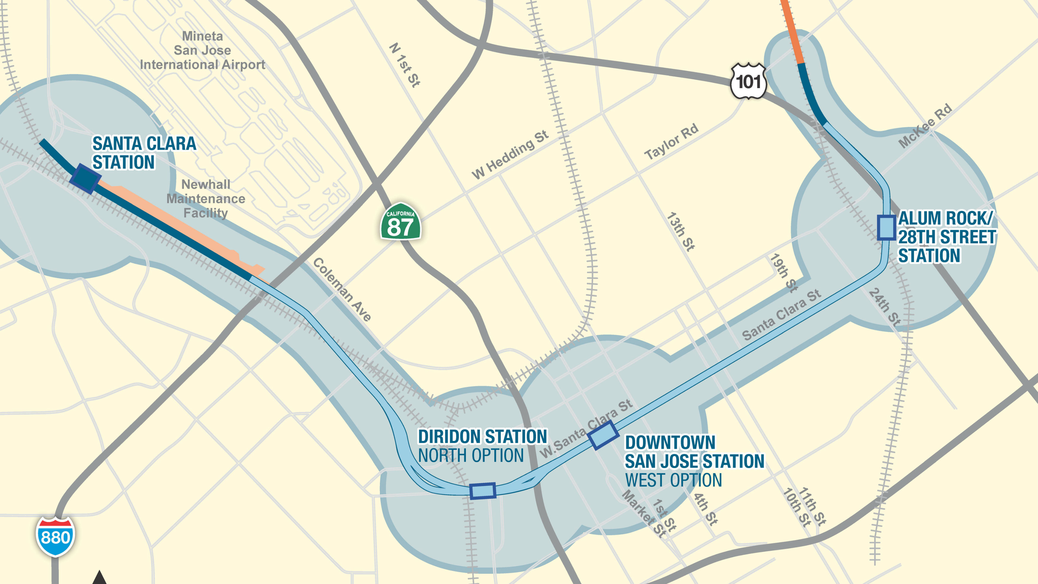 map of joint development area around BART statiions